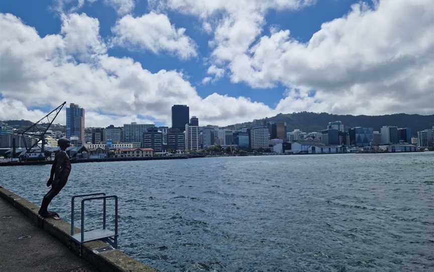 Solace in the Wind (The Naked Man) Statue, Te Aro, New Zealand