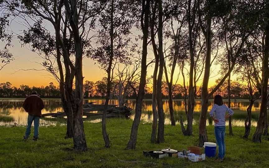 Sandy Point Beach on the Murrumbidgee River, Hay, NSW