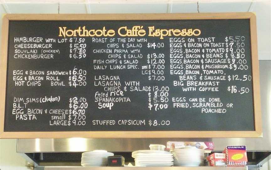 Northcote Cafe Espresso, Northcote, VIC