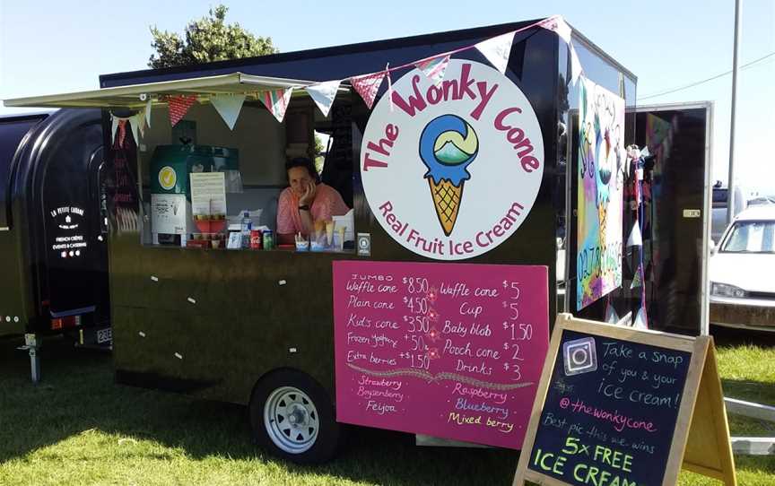 The Wonky Cone Real Fruit Ice Cream, Brooklands, New Zealand