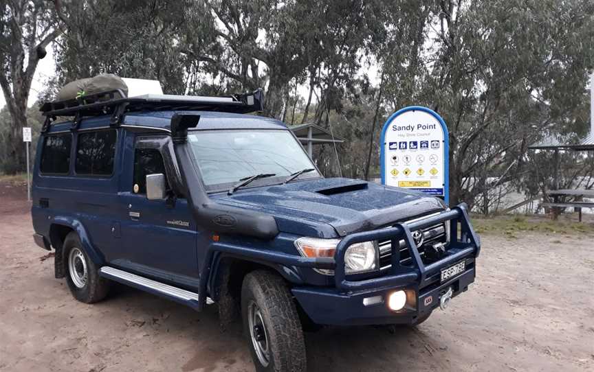 Sandy Point Beach on the Murrumbidgee River, Hay, NSW