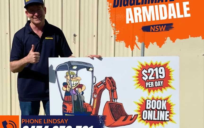 Diggermate Mini Excavator Hire Armidale, Business directory in Armidale-town