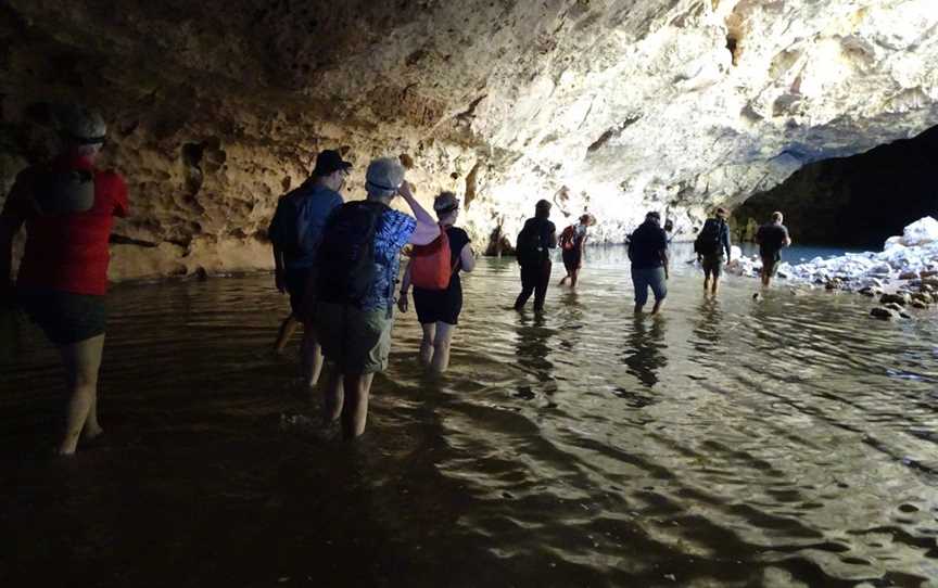 Walking through Tunnel creek