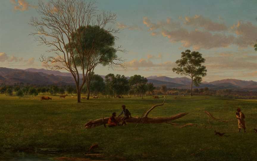 Eugene VO NG UÉ Rard Viewofthe Gippsland Alps Cfrom Bushy Parkonthe River Avon Google Art Project