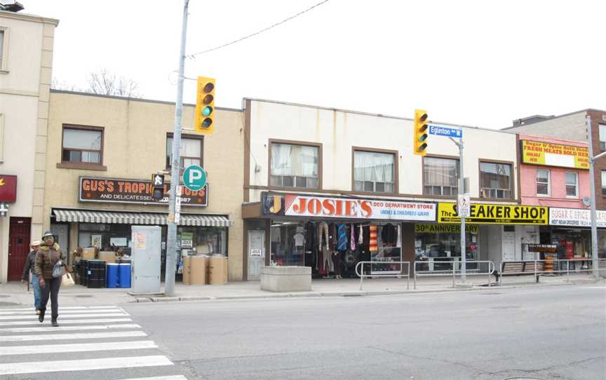 View of Fairbank from Oakwood and Eglinton Avenue before the construction of Oakwood station