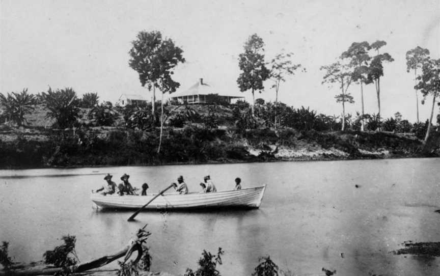 State Lib Qld1204072 Macknadesugarplantationviewedfromthe Herbert River CIngham C1874