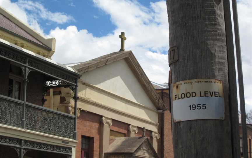 1955 Flood Sign Central Maitland