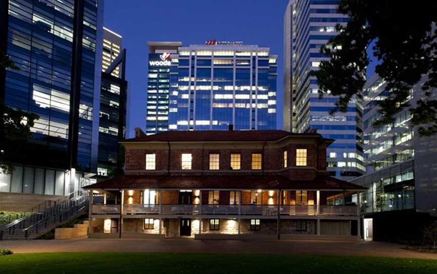 Lamont's Bishops House at twilight