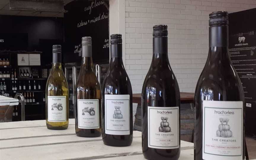 A small selection of Tractorless Vineyard's wines.