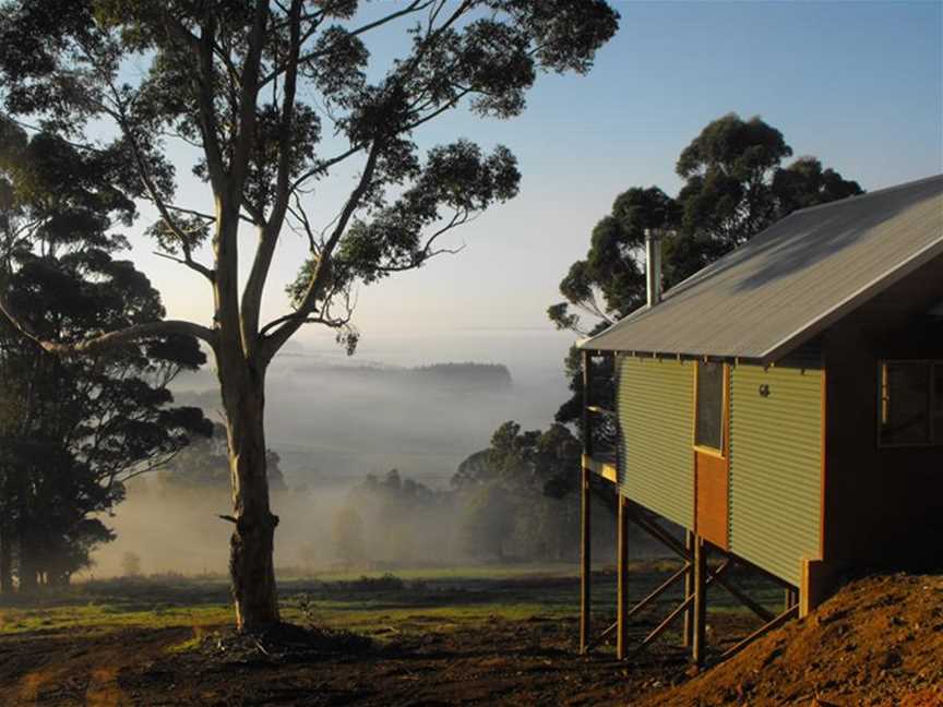 Misty valleys as seen from your romantic chalet