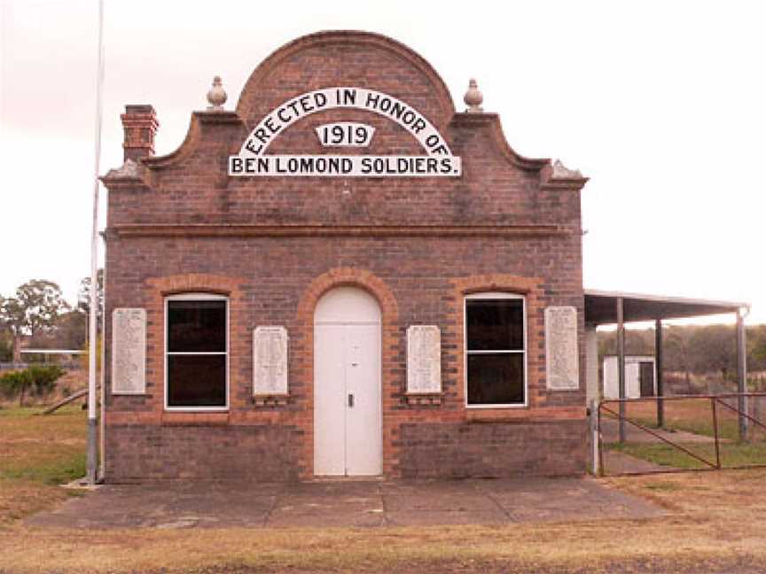 Ben Lomond War Memorial Hall, Tourist attractions in Ben Lomond