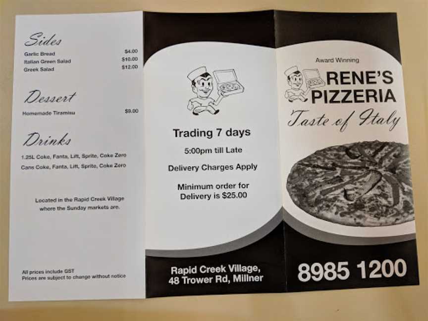 Rene's Pizzeria, Anula, NT