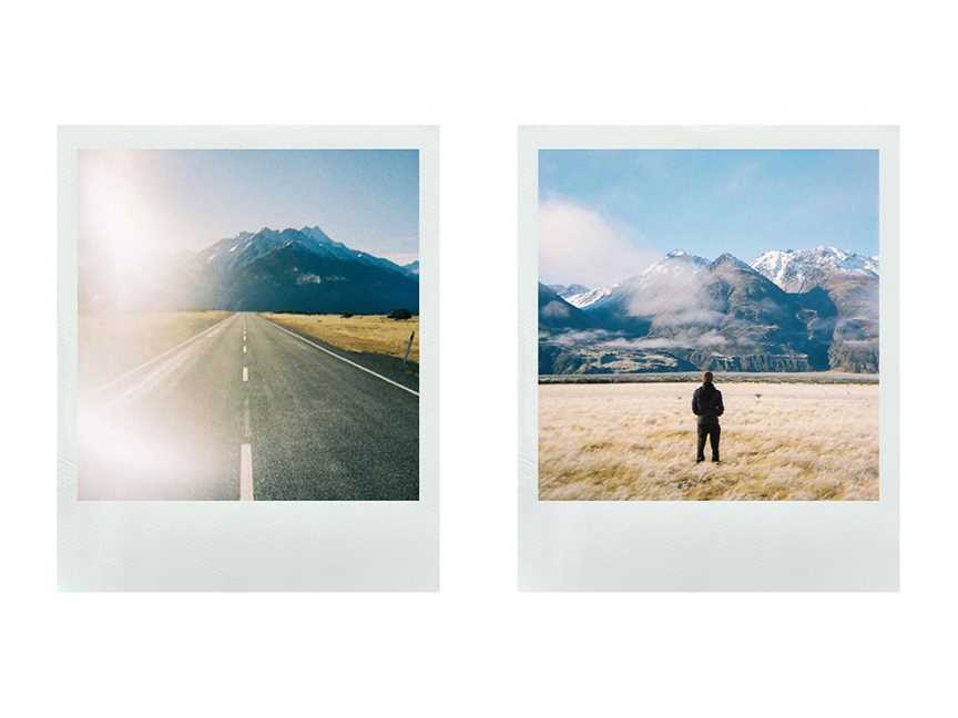 Polaroid Photographs in Mount Cook National Park