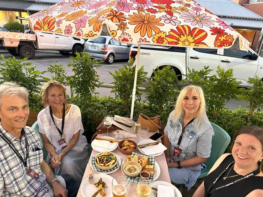 Guests enjoying drinks and food in Fremantle