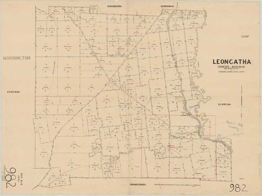 " Leongatha CCountiesof Buln Bulnand Mornington C" T.F.Mc Gauran CDepartmentof Crown Landsand Survey CMelbourne C1892( State Library Victoria)