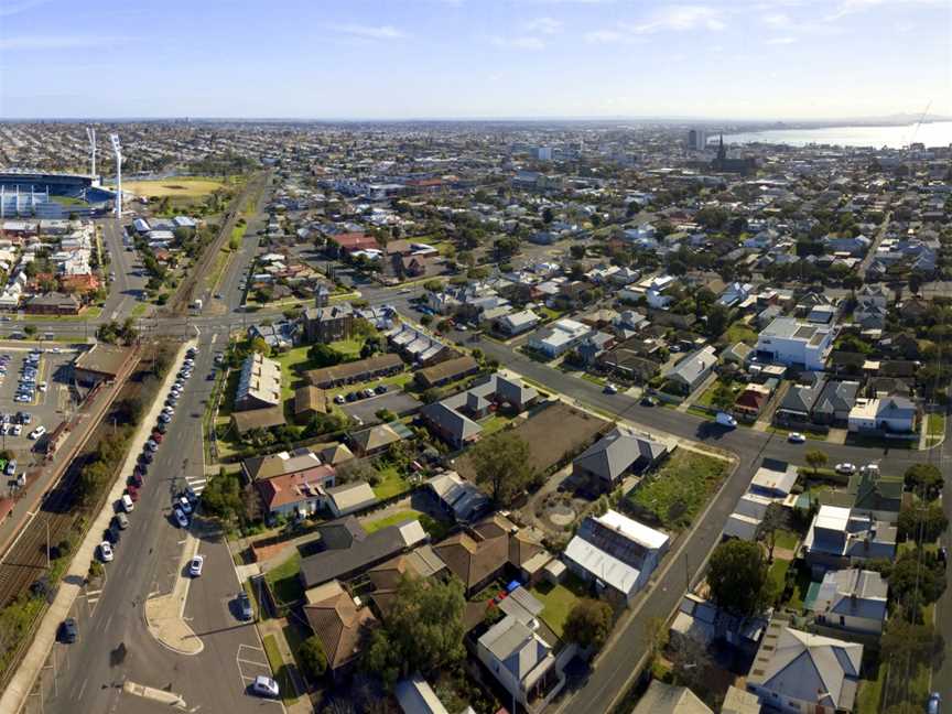 Aerialpanoramaof Geelonganditsheartbeatthehomeofthe Geelong Cats