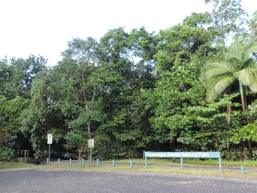 Eubenangee Swamp National Parkwithcanetramwayandbridgepassinginfrontofit C2018