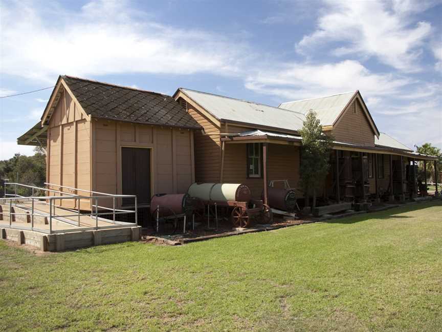 Rearviewoftherailwaystationbuildingatthe Whitton Museum