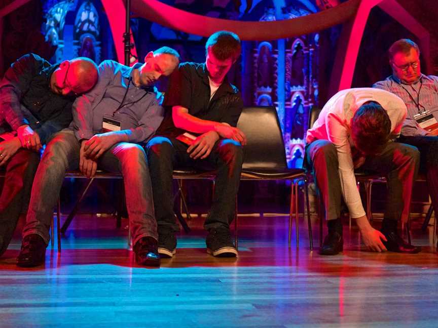 People Hypnotised on Stage